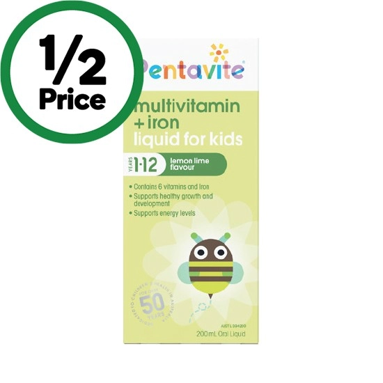 Pentavite Multivitamin + Iron Kids 200ml~