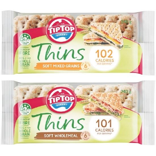 Tip Top Thins Varieties 200-240g Pk 6