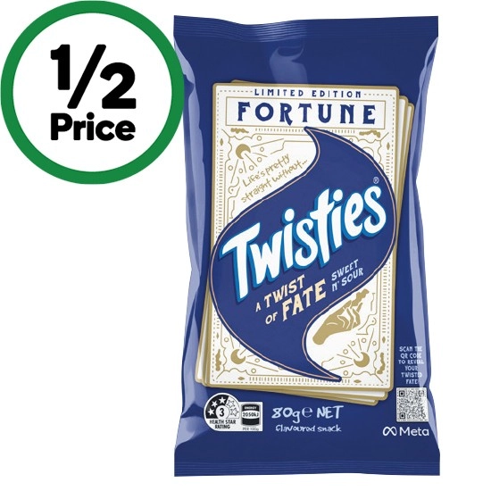 Twisties Snacks 65-90g