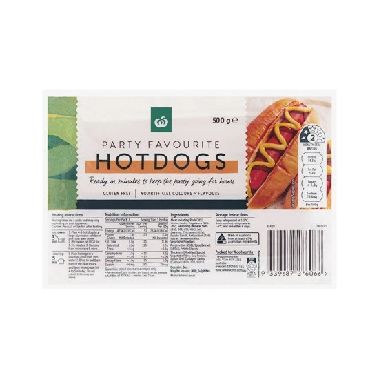 Woolworths Hotdogs 500g – From the Fridge