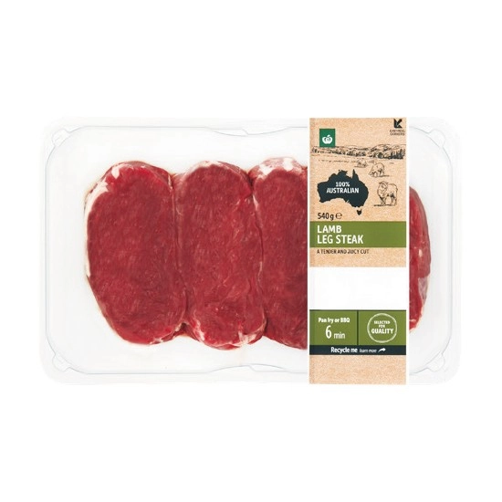 Woolworths Lamb Leg Steak 540g