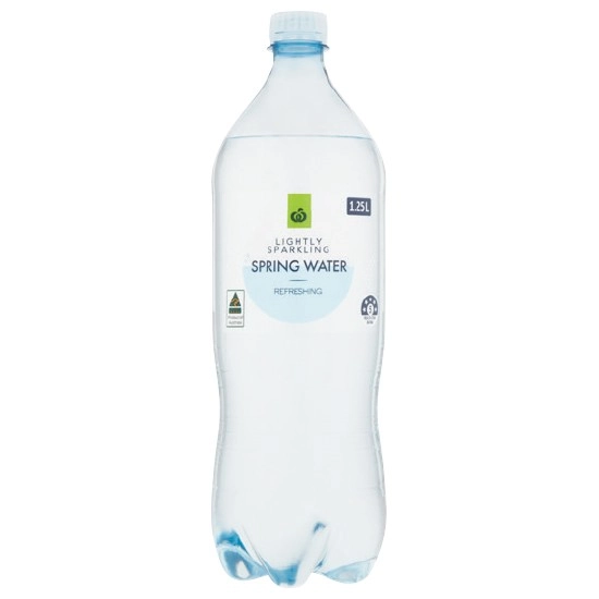 Woolworths Lightly Sparkling Spring Water 1.25 Litre