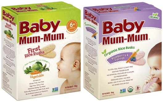 Baby Mum Mum Rusks Blueberry & Carrot or Vegetable 36g