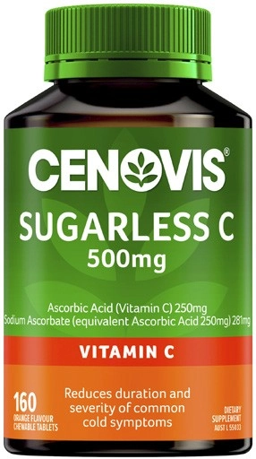 Cenovis Sugarless C 500mg Tablets 160 Pack^