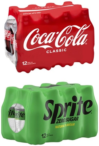 Coca-Cola, Fanta or Sprite Soft Drink 12x300mL