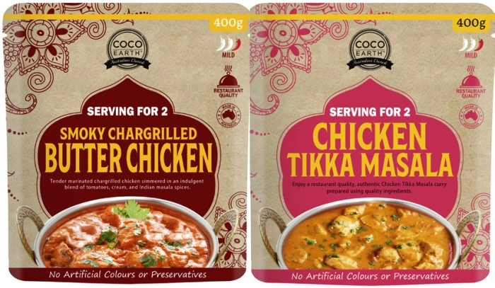 Coco Earth Chicken Tikka Masala or Smoky Butter Chicken 400g