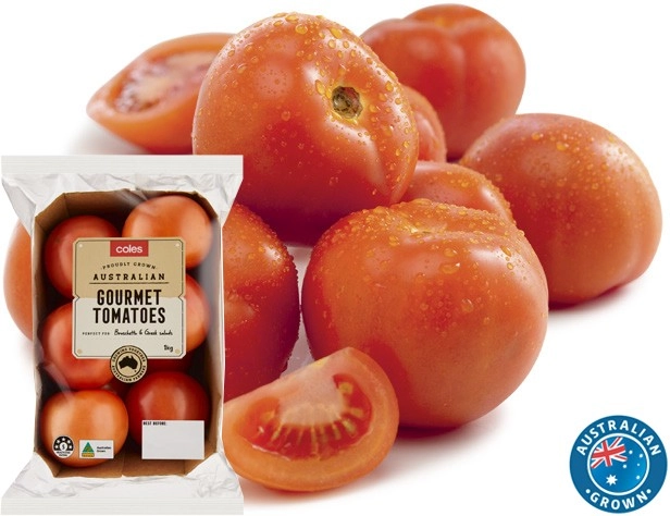 Coles Australian Gourmet Tomatoes 1kg Pack or Loose