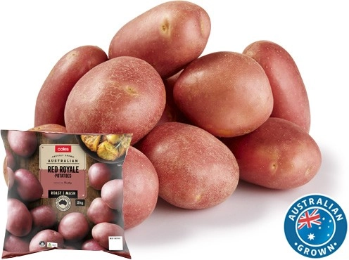 Coles Australian Red Royale Potatoes 2kg Bag