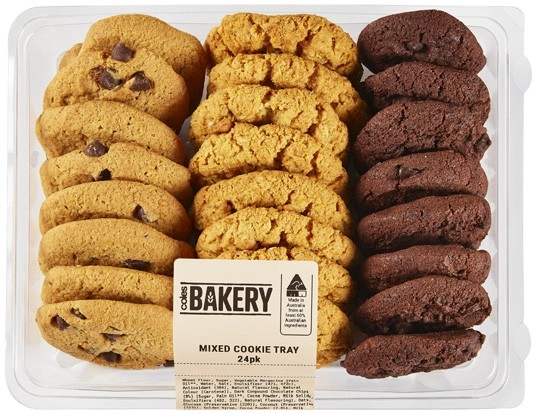 Coles Bakery Mixed Cookies 24 Pack