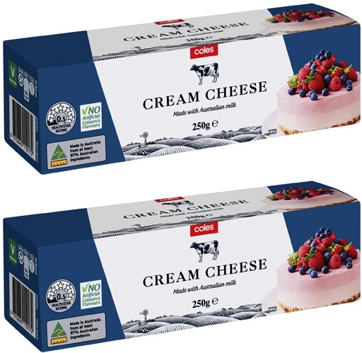 Coles Cream Cheese Block 250g