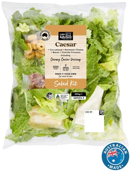 Coles Kitchen Caesar Salad Kit 290g Pack