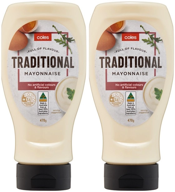 Coles Traditional Mayonnaise 470g