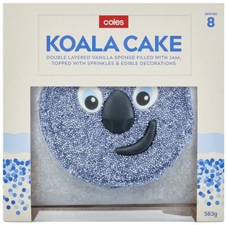 Coles Vanilla Koala Cake 583g