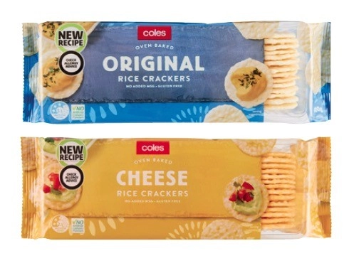 Coles White Rice Crackers 100g