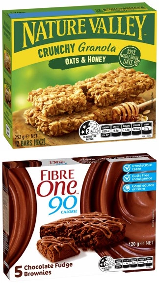 Fibre One Bars or Snacks 100g-120g or Nature Valley Bars 252g