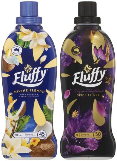 Fluffy Concentrated Fabric Conditioner 900mL-1 Litre