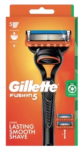 Gillette Fusion 5 Razor Kit with 2 Refill Blades 1 Pack