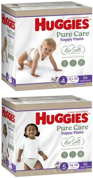 Huggies Pure Care Ultimate Nappy Pants 46 Pack-56 Pack