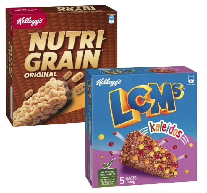 Kellogg's LCMs or Nutri Grain 5 Pack 100g-110g