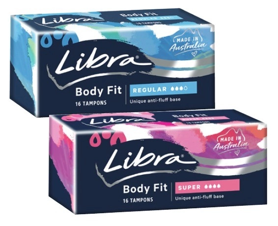 Libra Body Fit Regular or Super Tampons 16 Pack