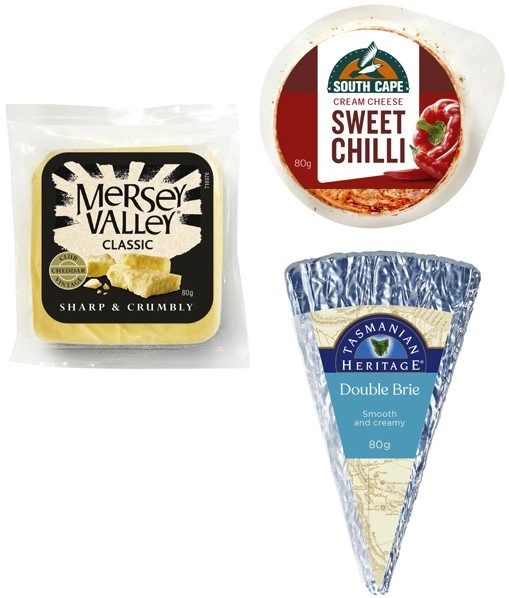 Little Entertainers Mersey Valley, Tasmanian Heritage or South Cape Cheese 80g