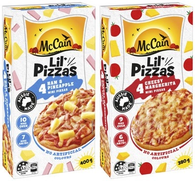 McCain Lil Pizzas 4 Pack 380g-400g