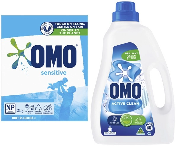 Omo Laundry Liquid 2 Litre or Powder 2kg