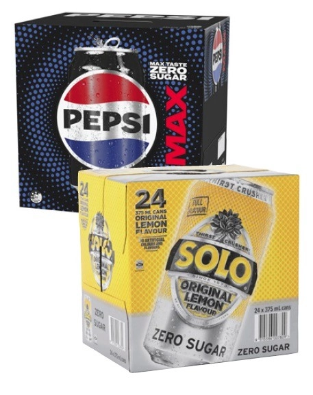 Pepsi Max or Solo Soft Drink 24x375mL