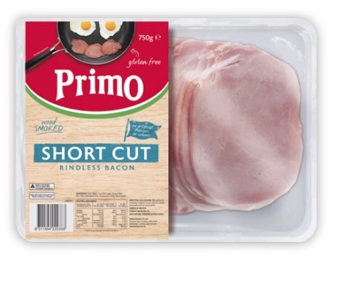 Primo Rindless Short Cut Bacon 750g