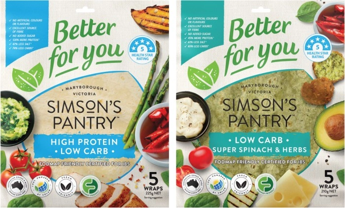 Simson's Pantry Better For You Wraps 210g-225g