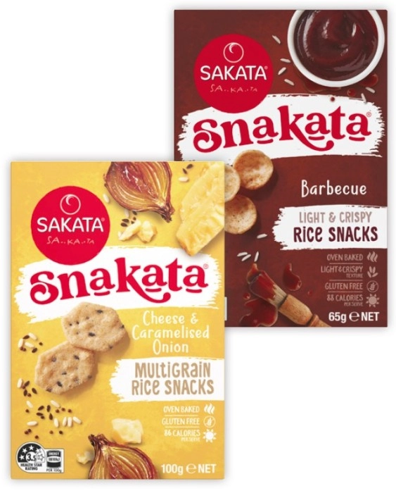 Snakata Rice Snack Crackers 65g-100g