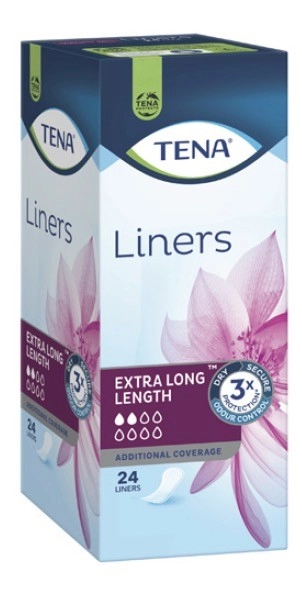 Tena Continence Extra Long Liners 24 Pack