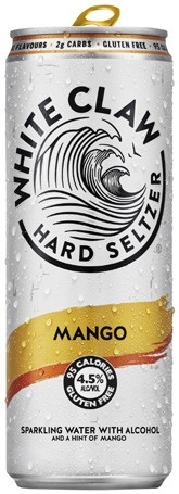 White Claw Hard Seltzer Mango Cans 4x330mL