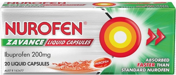 Nurofen Zavance Ibuprofen 200mg Liquid Capsules 20 Pack**