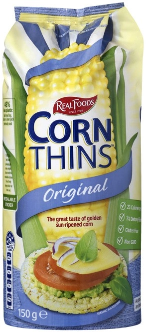 Real Foods Corn Thins 125-150g Selected Varieties