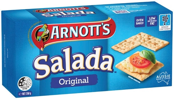 Arnott’s Salada Crackers 250g Selected Varieties