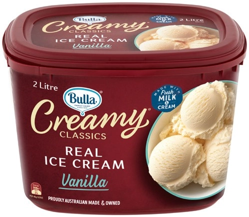 Bulla Creamy Classics Ice Cream 2 Litre Selected Varieties