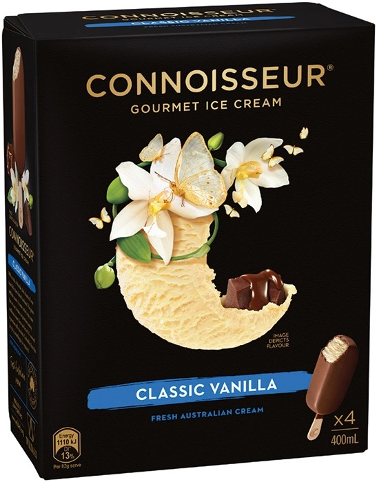 Connoisseur Gourmet Ice Cream 4 Pack or Mini 6 Pack Selected Varieties