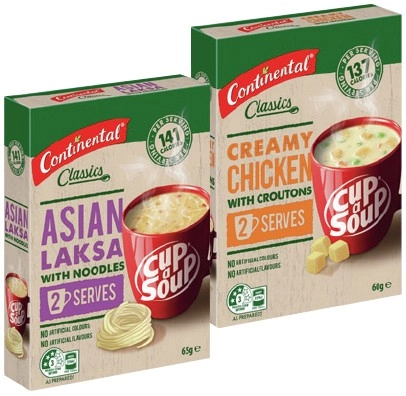 Continental Cup A Soup 2 Serve Selected Varieties