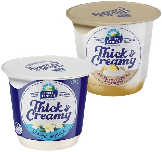 Dairy Farmers Thick & Creamy Yoghurt 140‑150g Selected Varieties