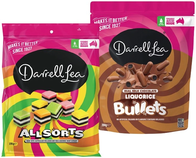 Darrell Lea 168-280g or Life Savers 150g Share Pack Selected Varieties