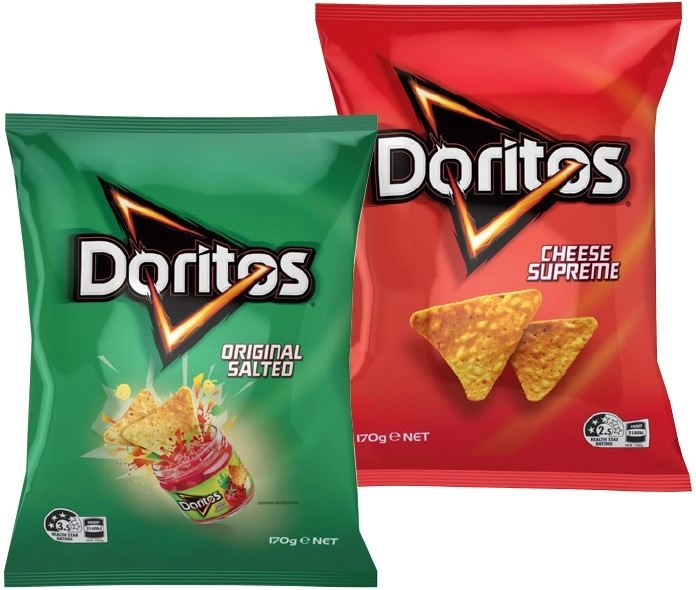 Doritos Corn Chips 150‑170g Selected Varieties