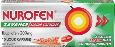 Nurofen Zavance Ibuprofen 200mg Liquid Capsules 10 Pack***