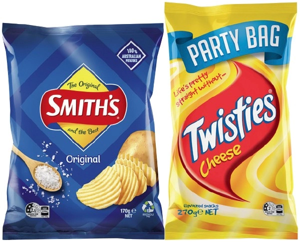 Smith’s Chips 150-175g, Twisties 125-270g, Cheetos 150-190g, Burger Rings 220g or Tasty Toobs 150g Selected Varieties