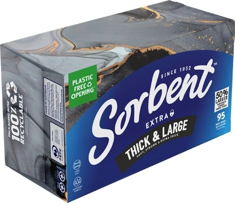 Sorbent Thick & Large Tissues 95 Pack Selected Varieties