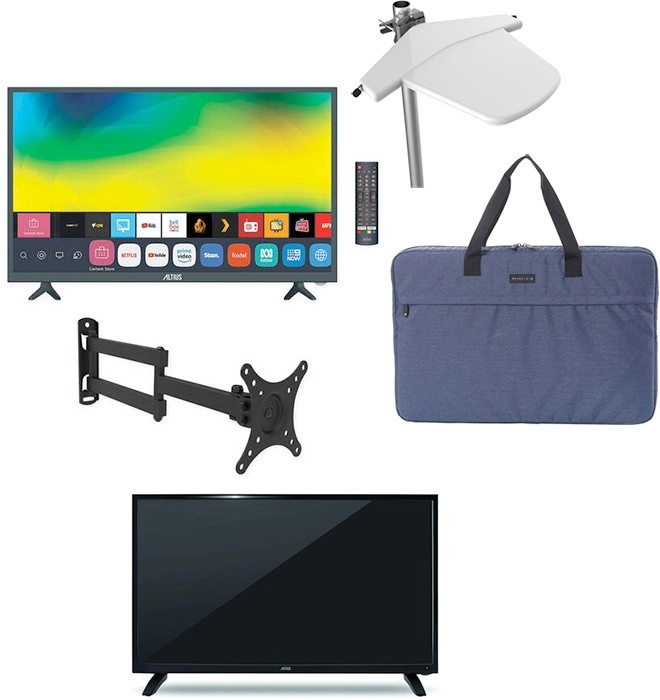 Altius 32” Smart TV, Wanderer Padded TV Bag and Blaupunkt TV Antenna