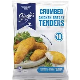 Steggles Chicken Breast Tenders Crumbed 1kg