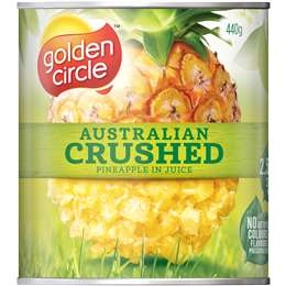 Golden Circle Australian Canned Fruit Tinned Crushed Pineapple In Juice 440g