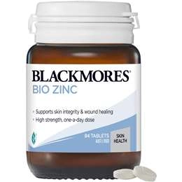 Blackmores Bio Zinc Skin Health Immune Support Vitamin Tablets 84 Pack