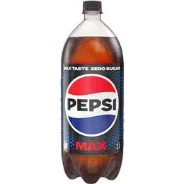 Pepsi Max No Sugar Cola Soft Drink Bottle 2l